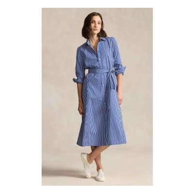 Polo Ralph Lauren für Damen. 211891430001 Blaues Hemdkleid (44), Lässig, Baumwolle, Langarm Polo Ralph Lauren für Damen. 211891430001 Blaues Hemdkleid (44), Lässig, Baumwolle, Langarm