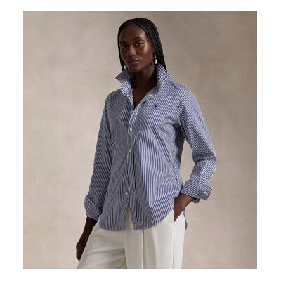 Polo Ralph Lauren für Damen. 211891379001 Baumwollhemd mit blauen Slim Fit-Streifen (42), Beige, Lässig, Baumwolle, Klassisch, Langarm Polo Ralph Lauren für Damen. 211891379001 Baumwollhemd mit blauen Slim Fit-Streifen (42), Beige, Lässig, Baumwolle, Klassisch, Langarm