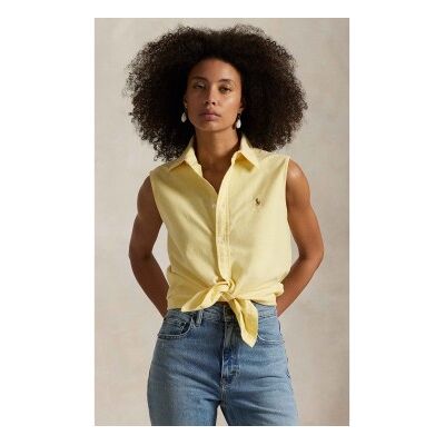 Polo Ralph Lauren für Damen. 211968896004 Ärmelloses Hemd gelb (S), Lässig, Baumwolle, Ärmellos / Hosenträger Polo Ralph Lauren für Damen. 211968896004 Ärmelloses Hemd gelb (S), Lässig, Baumwolle, Ärmellos / Hosenträger