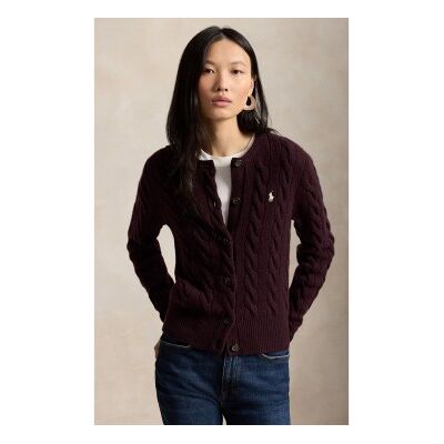 Polo Ralph Lauren für Damen. 211972104506 Cardigan aus Wolle und Kaschmir in Granatrot (XXL), Lässig, Kastanienbraun Polo Ralph Lauren für Damen. 211972104506 Cardigan aus Wolle und Kaschmir in Granatrot (XXL), Lässig, Kastanienbraun