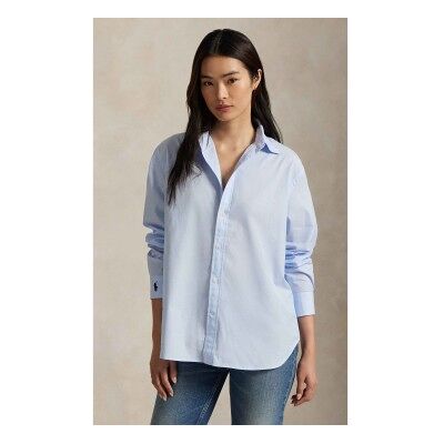 Polo Ralph Lauren für Damen. 211968220002 Blaues Oversize-Hemd (S), Lässig, Baumwolle, Langarm Polo Ralph Lauren für Damen. 211968220002 Blaues Oversize-Hemd (S), Lässig, Baumwolle, Langarm