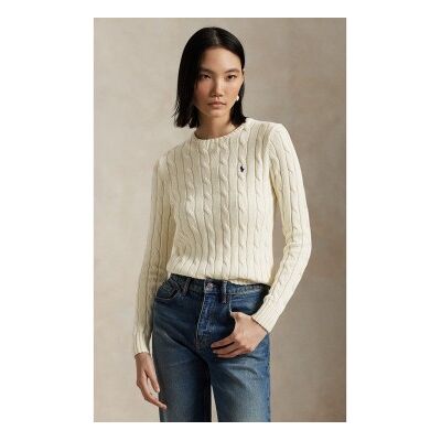 Polo Ralph Lauren für Damen. 211A91216002 Cremeweißer Pullover aus Wolle und Kaschmir (XXL), Lässig, Langarm Polo Ralph Lauren für Damen. 211A91216002 Cremeweißer Pullover aus Wolle und Kaschmir (XXL), Lässig, Langarm