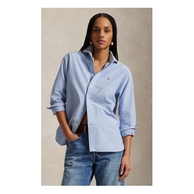 Polo Ralph Lauren für Damen. 211956604002 Das ikonische blaue Oxford-Hemd in Relaxed Fit (S), Lässig, Baumwolle, Langarm Polo Ralph Lauren für Damen. 211956604002 Das ikonische blaue Oxford-Hemd in Relaxed Fit (S), Lässig, Baumwolle, Langarm