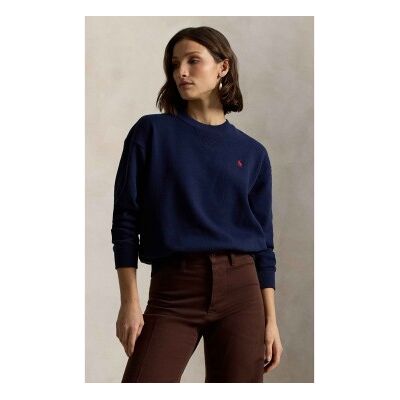 Polo Ralph Lauren für Damen. 211971690003 Fleece-Sweatshirt mit Rundhalsausschnitt marineblau (XXL), Lässig, Baumwolle, Langarm Polo Ralph Lauren für Damen. 211971690003 Fleece-Sweatshirt mit Rundhalsausschnitt marineblau (XXL), Lässig, Baumwolle, Langarm