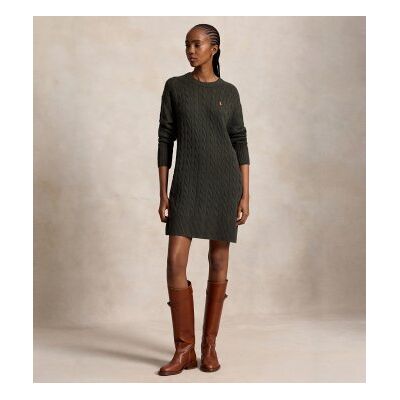 Polo Ralph Lauren für Damen. 211B17446002 Grünes Kleid aus Wolle und Kaschmir (XL), Lässig, Langarm Polo Ralph Lauren für Damen. 211B17446002 Grünes Kleid aus Wolle und Kaschmir (XL), Lässig, Langarm