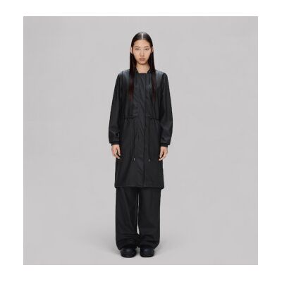 Rains für Damen. 18550 Parka String schwarz (M), Lässig, Polyester Rains für Damen. 18550 Parka String schwarz (M), Lässig, Polyester