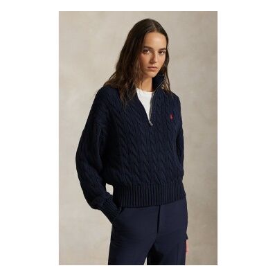 Polo Ralph Lauren für Damen. 211963467002 Marineblauer Strickpullover aus Baumwolle in Ecru-Strick (S), Lässig Polo Ralph Lauren für Damen. 211963467002 Marineblauer Strickpullover aus Baumwolle in Ecru-Strick (S), Lässig