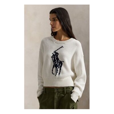 Polo Ralph Lauren für Damen. 211A96234002 Baumwollpulli mit weißem Big Pony (S), Lässig, Baumwolle Polo Ralph Lauren für Damen. 211A96234002 Baumwollpulli mit weißem Big Pony (S), Lässig, Baumwolle