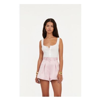 Rotate für Damen. 113787400 T-Shirt mit weißen Knöpfen (34), Lässig, Ärmellos / Hosenträger, Bio-Baumwolle, Nachhaltig Rotate für Damen. 113787400 T-Shirt mit weißen Knöpfen (34), Lässig, Ärmellos / Hosenträger, Bio-Baumwolle, Nachhaltig