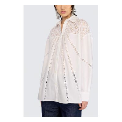 Semicouture für Damen. S6SG25 Jessika Shirt weiß (42), Lässig, Baumwolle, Langarm Semicouture für Damen. S6SG25 Jessika Shirt weiß (42), Lässig, Baumwolle, Langarm