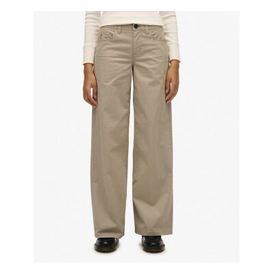 Superdry für Damen. W7011313A Beige Baggy Chino-Hose (32/30), Lässig, Baumwolle Superdry für Damen. W7011313A Beige Baggy Chino-Hose (32/30), Lässig, Baumwolle