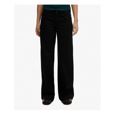 Superdry für Damen. W7011313A Schwarze Baggy-Hose mit mittlerer Leibhöhe (30/32), Lässig, Baumwolle Superdry für Damen. W7011313A Schwarze Baggy-Hose mit mittlerer Leibhöhe (30/32), Lässig, Baumwolle