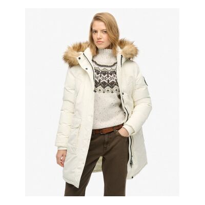 Superdry für Damen. W5011786A Everest Parka weiß (M), Lässig, Recyceltes Polyester, Nachhaltig Superdry für Damen. W5011786A Everest Parka weiß (M), Lässig, Recyceltes Polyester, Nachhaltig