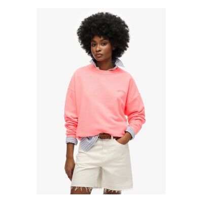 Superdry für Damen. W2012293A Baggy Sweatshirt Logo Essential rosa (M), Lässig, Baumwolle Superdry für Damen. W2012293A Baggy Sweatshirt Logo Essential rosa (M), Lässig, Baumwolle