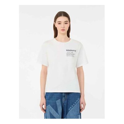Weekend Max Mara für Damen. 2615971051600 Wkdtenue T-shirt weiß (M), Lässig, Baumwolle, Kurzarm Weekend Max Mara für Damen. 2615971051600 Wkdtenue T-shirt weiß (M), Lässig, Baumwolle, Kurzarm