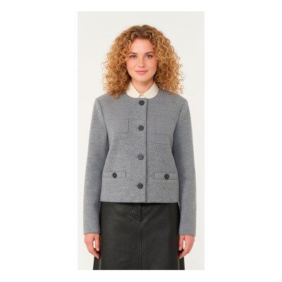 Weekend Max Mara für Damen. 2525916032600 Savona Jacke grau (M), Lässig, Wolle Weekend Max Mara für Damen. 2525916032600 Savona Jacke grau (M), Lässig, Wolle