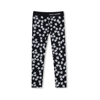 Marc Jacobs für Mädchen. W60730 Schwarz geblümte Leggings (5Y= 108cm), Lässig, Baumwolle, Kinderbekleidung Marc Jacobs für Mädchen. W60730 Schwarz geblümte Leggings (5Y= 108cm), Lässig, Baumwolle, Kinderbekleidung