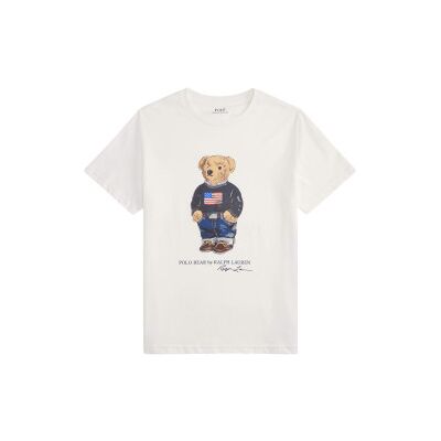 Polo Ralph Lauren für Jungen. 323P00508001 Baumwoll-T-Shirt mit Polo-Bär ((M) 8/9años= 140/149cm), Weiß, Lässig, Baumwolle, Kurzarm, Kinderb Polo Ralph Lauren für Jungen. 323P00508001 Baumwoll-T-Shirt mit Polo-Bär ((M) 8/9años= 140/149cm), Weiß, Lässig, Baumwolle, Kurzarm, Kinderb