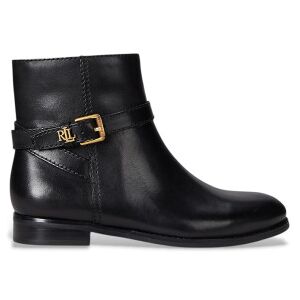 Lauren Ralph Lauren für Damen. 802967768001 Brooke II Knöchelstiefel aus brüniertem Leder schwarz (37), Wohnung, Reißverschluss, Lässig Lauren Ralph Lauren für Damen. 802967768001 Brooke II Knöchelstiefel aus brüniertem Leder schwarz (37), Wohnung, Reißverschluss, Lässig