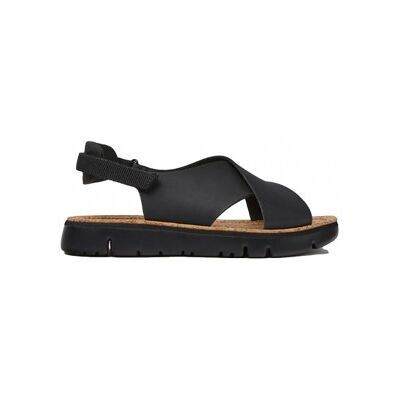 Camper für Damen. K200157-022 Ledersandalen schwarz Caterpillar (36), Wohnung, Schnalle, Lässig Camper für Damen. K200157-022 Ledersandalen schwarz Caterpillar (36), Wohnung, Schnalle, Lässig