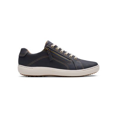 Clarks für Damen. 26163570 Nalle Lace marineblaue Lederturnschuhe (37.5), Wohnung, Schnürsenkel, Reißverschluss, Lässig Clarks für Damen. 26163570 Nalle Lace marineblaue Lederturnschuhe (37.5), Wohnung, Schnürsenkel, Reißverschluss, Lässig