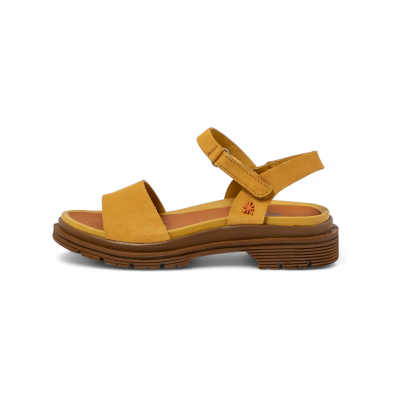 ART für Damen. 1154831F5003_024 Ledersandalen 1548 Birmingham gelb (40), 3 bis 5 cm, Klettverschluss, Lässig ART für Damen. 1154831F5003_024 Ledersandalen 1548 Birmingham gelb (40), 3 bis 5 cm, Klettverschluss, Lässig