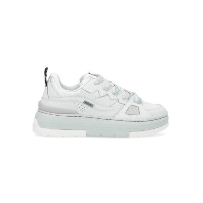 NO NAME für Damen. RNFCNR0 Skate-inspirierte Nollie Plateau-Turnschuhe aus Leder weiß, hellgrau (40), Wohnung, Schnürsenkel, Lässig NO NAME für Damen. RNFCNR0 Skate-inspirierte Nollie Plateau-Turnschuhe aus Leder weiß, hellgrau (40), Wohnung, Schnürsenkel, Lässig