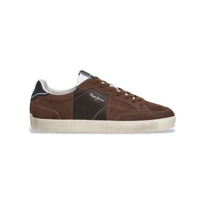 Pepe Jeans für Herren. PMS300005 Lane Twist Leder Sneakers braun (43), Wohnung, Schnürsenkel, Lässig Pepe Jeans für Herren. PMS300005 Lane Twist Leder Sneakers braun (43), Wohnung, Schnürsenkel, Lässig