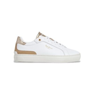 Pepe Jeans für Damen. PLS000007 Camden Cold Sneaker aus Leder in Weiß (38), Wohnung, Schnürsenkel, Lässig Pepe Jeans für Damen. PLS000007 Camden Cold Sneaker aus Leder in Weiß (38), Wohnung, Schnürsenkel, Lässig