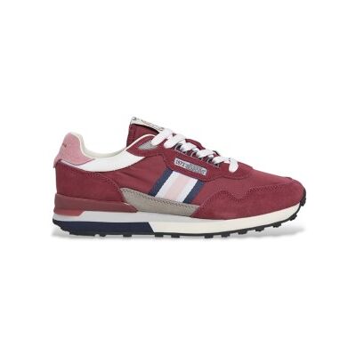 Pepe Jeans für Damen. PLS400010 Kingston College Ledersneaker in Bordeauxrot (38), Wohnung, Schnürsenkel, Lässig Pepe Jeans für Damen. PLS400010 Kingston College Ledersneaker in Bordeauxrot (38), Wohnung, Schnürsenkel, Lässig