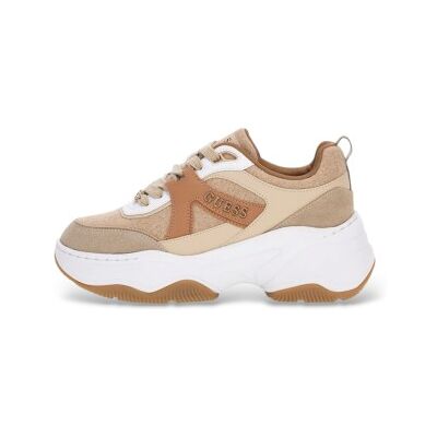 Guess für Damen. FLFHA2ELE12 Hacha Sneakers beige (37), 3 bis 5 cm, Schnürsenkel, Lässig Guess für Damen. FLFHA2ELE12 Hacha Sneakers beige (37), 3 bis 5 cm, Schnürsenkel, Lässig