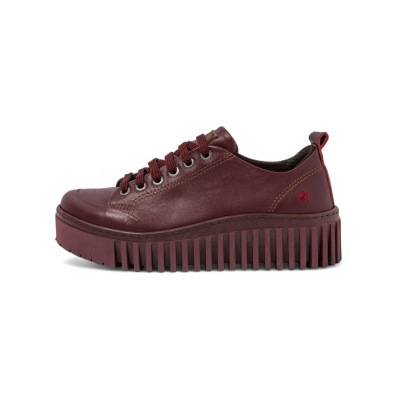 ART für Damen. 115351167003_008 Brighton kastanienbraune Lederturnschuhe (36), 3 bis 5 cm, Schnürsenkel, Lässig ART für Damen. 115351167003_008 Brighton kastanienbraune Lederturnschuhe (36), 3 bis 5 cm, Schnürsenkel, Lässig