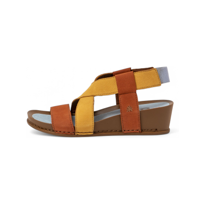 ART für Damen. 1194411YJ003_0MU Ledersandalen 1944 I Imagine gelb, orange (41), 3 bis 5 cm, Klettverschluss, Lässig ART für Damen. 1194411YJ003_0MU Ledersandalen 1944 I Imagine gelb, orange (41), 3 bis 5 cm, Klettverschluss, Lässig