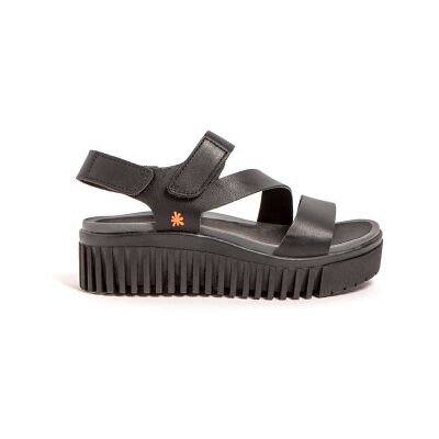 ART für Damen. 115732101003_001 Ledersandalen 1573 Brighton schwarz (39), 3 bis 5 cm, Klettverschluss, Lässig ART für Damen. 115732101003_001 Ledersandalen 1573 Brighton schwarz (39), 3 bis 5 cm, Klettverschluss, Lässig