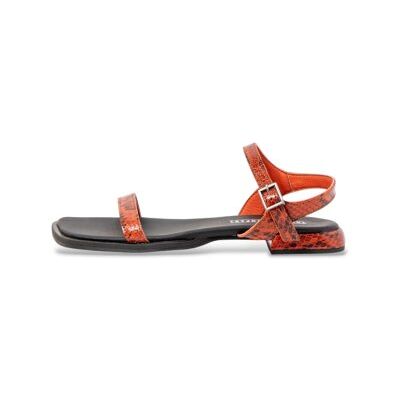 ART für Damen. 12000S188003_006 Ledersandalen 2000S Bergamo orange (36), Wohnung, 1 bis 3 cm, Schnalle, Lässig ART für Damen. 12000S188003_006 Ledersandalen 2000S Bergamo orange (36), Wohnung, 1 bis 3 cm, Schnalle, Lässig
