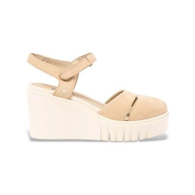 ART für Damen. 1208311ZZ003_020 Ledersandalen 2083 Catania beige (40), 8 bis 10 cm, Klettverschluss, Lässig ART für Damen. 1208311ZZ003_020 Ledersandalen 2083 Catania beige (40), 8 bis 10 cm, Klettverschluss, Lässig