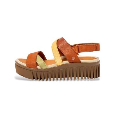 ART für Damen. 11676116Y003_0MU Mehrfarbige Brighton Ledersandalen (37), 3 bis 5 cm, Klettverschluss, Lässig ART für Damen. 11676116Y003_0MU Mehrfarbige Brighton Ledersandalen (37), 3 bis 5 cm, Klettverschluss, Lässig
