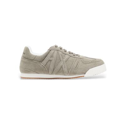 A X Armani Exchange für Damen. XW002794AF19687Z7016 Klassische Leder-Sneakers (36.5), Wohnung, Schnürsenkel, Lässig, Grün A X Armani Exchange für Damen. XW002794AF19687Z7016 Klassische Leder-Sneakers (36.5), Wohnung, Schnürsenkel, Lässig, Grün