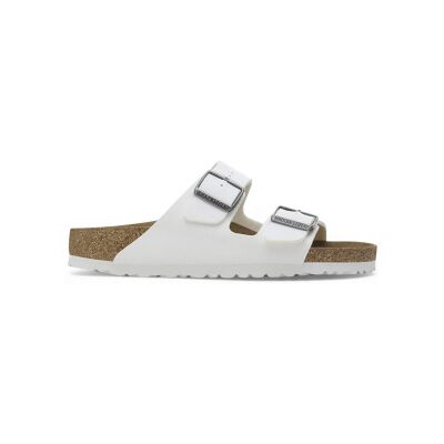 Birkenstock für Damen. 552683 Sandalen Arizona Birko-Flor (Schmale Passform) weiß (40), Wohnung, Keine, Lässig Birkenstock für Damen. 552683 Sandalen Arizona Birko-Flor (Schmale Passform) weiß (40), Wohnung, Keine, Lässig