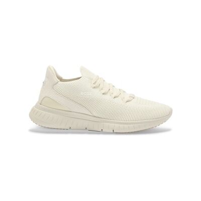 Boss für Herren. 50542130 Slonn Titanium Lederschuhe weiß (43), Wohnung, Schnürsenkel, Lässig Boss für Herren. 50542130 Slonn Titanium Lederschuhe weiß (43), Wohnung, Schnürsenkel, Lässig