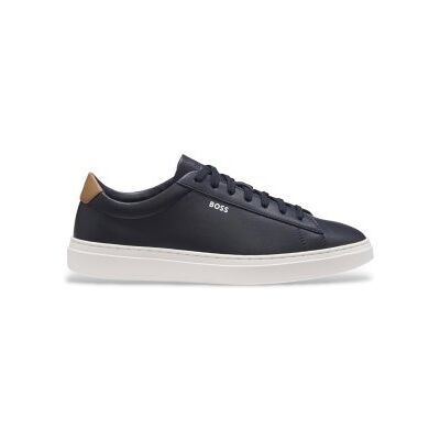 Boss für Herren. 50552853 Kieran Tenn Ledersneaker marineblau (41), Wohnung, Schnürsenkel, Lässig Boss für Herren. 50552853 Kieran Tenn Ledersneaker marineblau (41), Wohnung, Schnürsenkel, Lässig