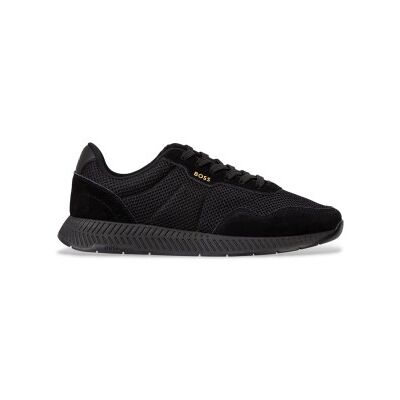 Boss für Herren. 50541882 Turnschuhe Titanium schwarz (44), Wohnung, Schnürsenkel, Lässig Boss für Herren. 50541882 Turnschuhe Titanium schwarz (44), Wohnung, Schnürsenkel, Lässig