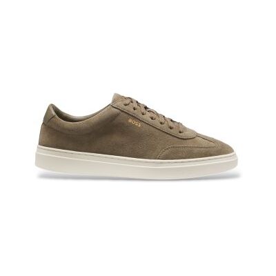 Boss für Herren. 50554611 Kieran Tenn Ledersneaker grün (44), Wohnung, Spaltleder, Schnürsenkel, Lässig Boss für Herren. 50554611 Kieran Tenn Ledersneaker grün (44), Wohnung, Spaltleder, Schnürsenkel, Lässig