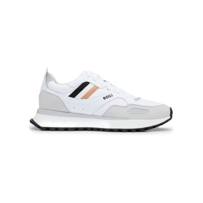 Boss für Herren. 50498280 Jonah Turnschuhe weiß (39), Wohnung, Schnürsenkel, Lässig Boss für Herren. 50498280 Jonah Turnschuhe weiß (39), Wohnung, Schnürsenkel, Lässig