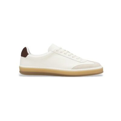 Boss für Herren. 50549408 Zarek Tennis Sneaker aus weißem Leder (43), Wohnung, Schnürsenkel, Lässig Boss für Herren. 50549408 Zarek Tennis Sneaker aus weißem Leder (43), Wohnung, Schnürsenkel, Lässig