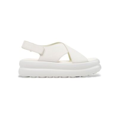 Camper für Damen. K201931-002 Pelotas Flota Up Leder Sandalen weiß (40), 1 bis 3 cm, Klettverschluss, Lässig Camper für Damen. K201931-002 Pelotas Flota Up Leder Sandalen weiß (40), 1 bis 3 cm, Klettverschluss, Lässig