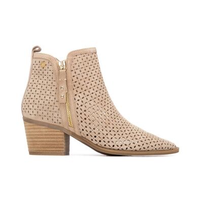 Carmela für Damen. 16314903-BEIGE Leder-Stiefeletten 163149 beige (40), Braun, 3 bis 5 cm, Spaltleder, Reißverschluss, Lässig Carmela für Damen. 16314903-BEIGE Leder-Stiefeletten 163149 beige (40), Braun, 3 bis 5 cm, Spaltleder, Reißverschluss, Lässig