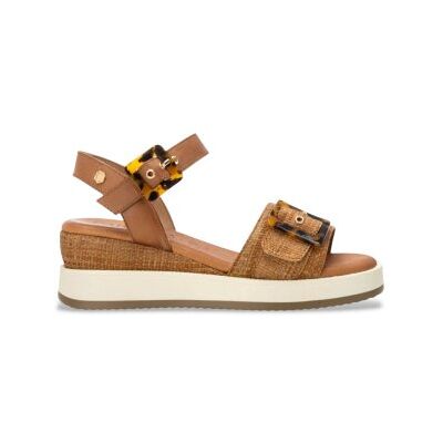 Carmela für Damen. 16222702-CAMEL Braune Sandalen 162227 (38), Stoff, 5 bis 8 cm, Schnalle, Lässig Carmela für Damen. 16222702-CAMEL Braune Sandalen 162227 (38), Stoff, 5 bis 8 cm, Schnalle, Lässig