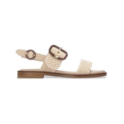 Carmela für Damen. 16315902-BEIGE Sandalen 163159 beige (36), Stoff, Wohnung, Schnalle, Lässig Carmela für Damen. 16315902-BEIGE Sandalen 163159 beige (36), Stoff, Wohnung, Schnalle, Lässig