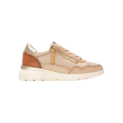 Carmela für Damen. 16243003-BEIGE Leder Turnschuhe 162430 beige (35), 3 bis 5 cm, Reißverschluss, Lässig Carmela für Damen. 16243003-BEIGE Leder Turnschuhe 162430 beige (35), 3 bis 5 cm, Reißverschluss, Lässig